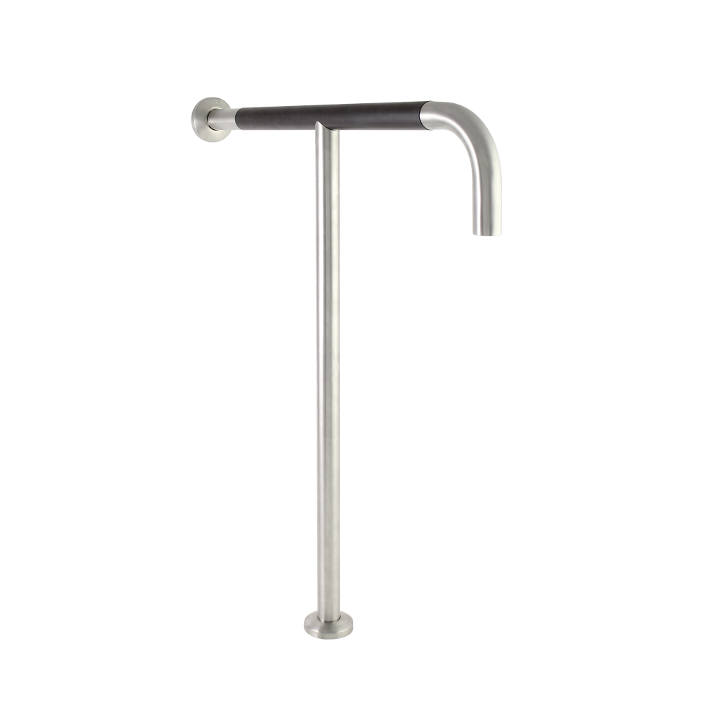 ราวกันลื่นสแตนเลส ติดตั้งข้างโถสุขภัณฑ์ แบบตัว T HR-2500-2T