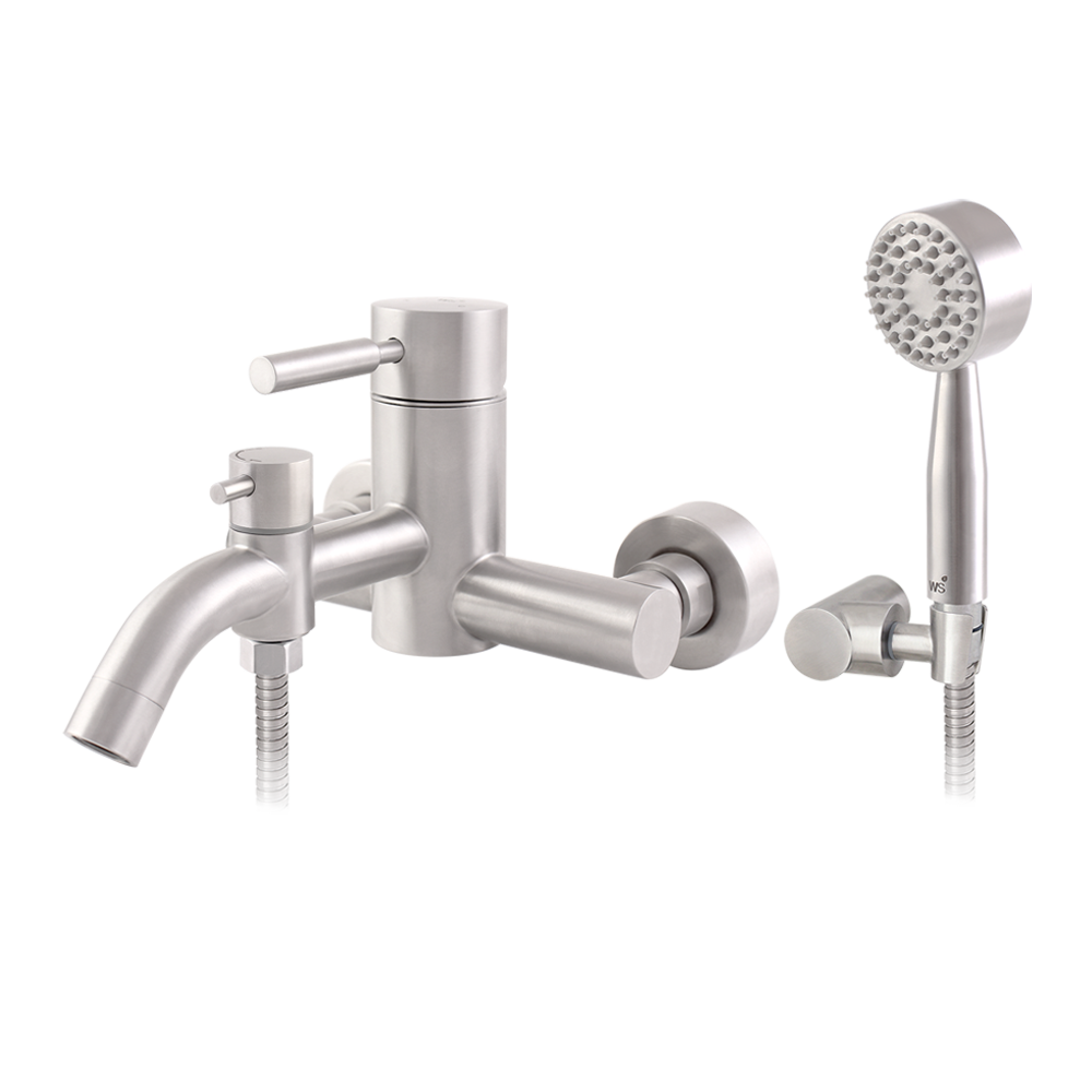 ก๊อกน้ำ ก๊อกผสมลงอ่างอาบน้ำ พร้อมฝักบัวมือถือ WS-0182CS